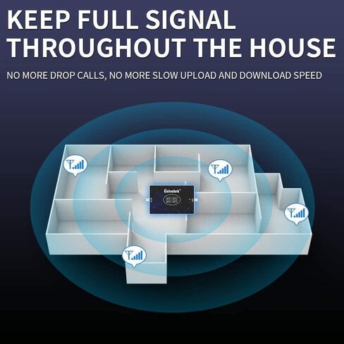 Lintratek Cell Phone Signal Booster for Home and Office on Band 2/4/5/12/17,Up to 5,000 Sq Ft,Boost 4G LTE 3G GSM Data & Voice Signal for Varies of U.S. Carriers, FCC Approved in Saudi Arabia