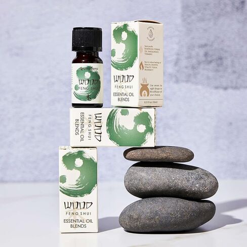 عنصر الماء - مزيج ناشر الزيوت العطرية فنغ شوي من أرومافومي | 3 × 10 مل | إنشاء أفضل فنغ شوي | توازن عنصر الماء |الحث على النقاء والتدفق والتجديد والسهولة| مصنوع من زيت عطري نقي in Kuwait