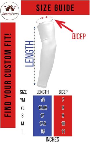 Youth & Adult Sizes Moisture Wicking Compression Arm Sleeve (1 Sleeve) (Over 100 Colors Available in Our Store) in Saudi Arabia