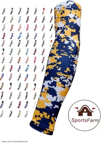 Youth & Adult Sizes Moisture Wicking Compression Arm Sleeve (1 Sleeve) (Over 100 Colors Available in Our Store) in Saudi Arabia