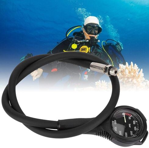 Keenso Professional Luminous Submersible Scuba Diving Pressure Gauge 400 Bar Console Dive Equipment Luminous Waterproof Negro Diving in Saudi Arabia