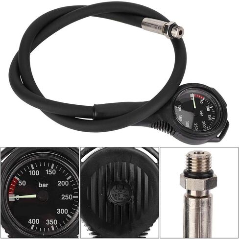 Keenso Professional Luminous Submersible Scuba Diving Pressure Gauge 400 Bar Console Dive Equipment Luminous Waterproof Negro Diving in Saudi Arabia