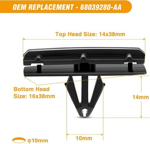 GOOACC 60Pcs Blind Rivet Fender Flare Rocker Moulding Bumper Shield Retainer Clip Assortment 6506007AA 68039280-AA 6030441 Replacement for Jeep Wrangler Chrysler Ford GMC and Fastener Remover in Saudi Arabia