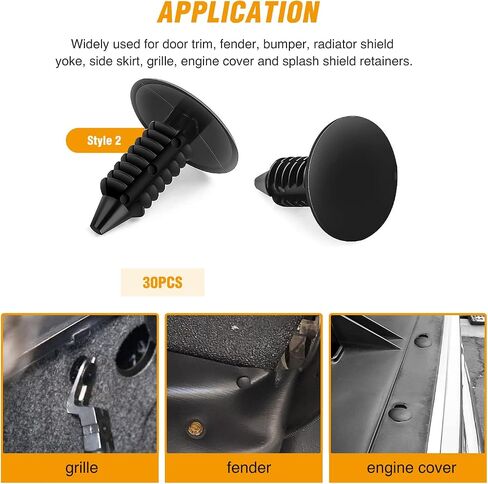 GOOACC 60Pcs Blind Rivet Fender Flare Rocker Moulding Bumper Shield Retainer Clip Assortment 6506007AA 68039280-AA 6030441 Replacement for Jeep Wrangler Chrysler Ford GMC and Fastener Remover in Saudi Arabia