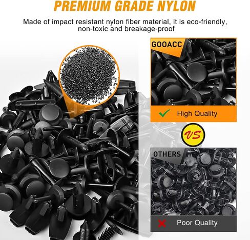 GOOACC 60Pcs Blind Rivet Fender Flare Rocker Moulding Bumper Shield Retainer Clip Assortment 6506007AA 68039280-AA 6030441 Replacement for Jeep Wrangler Chrysler Ford GMC and Fastener Remover in Saudi Arabia