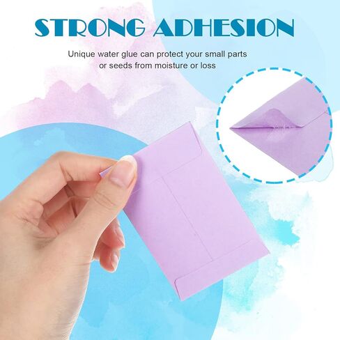 Geyee 500 Pcs Small Coin Envelopes Seed Envelopes Small Tip Envelopes for Cash Self Adhesive Mini Envelopes for Seeds Storage for Home Wedding Garden and Office (Colorful,2.25 x 3.5 Inch) in Kuwait
