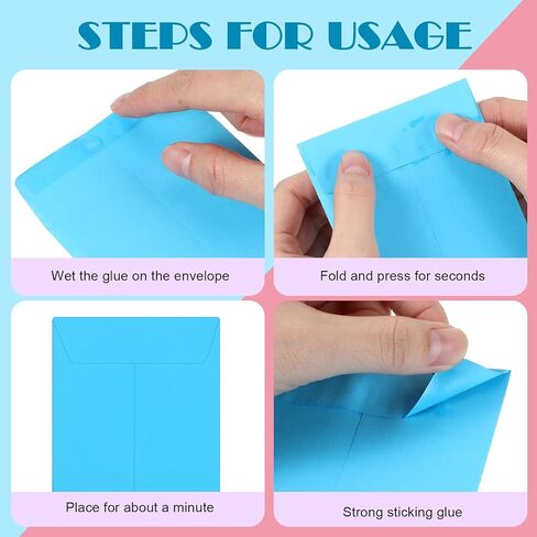 Geyee 500 Pcs Small Coin Envelopes Seed Envelopes Small Tip Envelopes for Cash Self Adhesive Mini Envelopes for Seeds Storage for Home Wedding Garden and Office (Colorful,2.25 x 3.5 Inch) in Kuwait