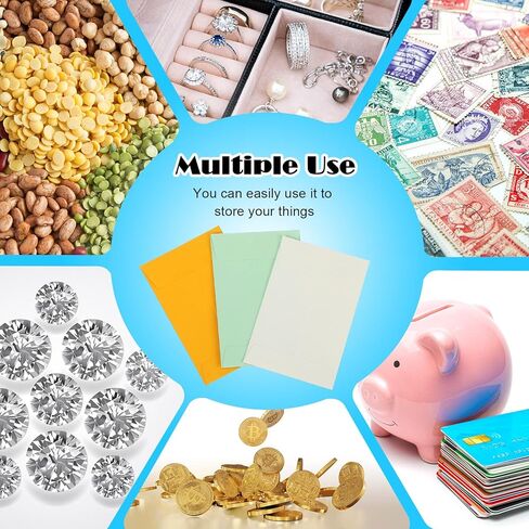 Geyee 500 Pcs Small Coin Envelopes Seed Envelopes Small Tip Envelopes for Cash Self Adhesive Mini Envelopes for Seeds Storage for Home Wedding Garden and Office (Colorful,2.25 x 3.5 Inch) in Kuwait