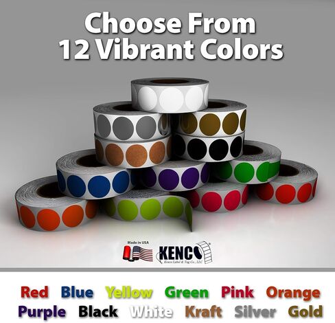 Kenco Color Coding Circle Dot Sticker Labels on a roll (Silver FOIL, 1 INCH 1000 Stickers) in Saudi Arabia