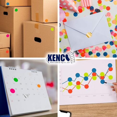 Kenco Color Coding Circle Dot Sticker Labels on a roll (Silver FOIL, 1 INCH 1000 Stickers) in Saudi Arabia