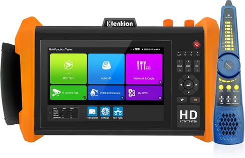جهاز اختبار كاميرا Henkion 8K 32MP 4K 12MP IP، جهاز اختبار CCTV، جهاز اختبار IPC، 8MP AHD CVI TVI SDI CVBS اختبار الكاميرا المحورية، منفذ SFP، اختبار الكابلات، اختبار الشبكة، POE، VGA، HDMI، WiFi، RS485 (K15-CADH) in Saudi Arabia