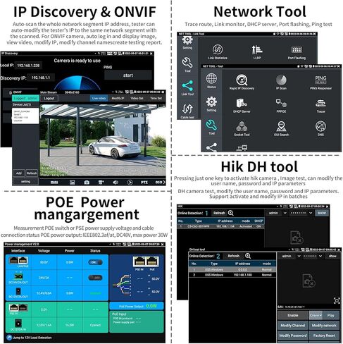 جهاز اختبار كاميرا Henkion 8K 32MP 4K 12MP IP، جهاز اختبار CCTV، جهاز اختبار IPC، 8MP AHD CVI TVI SDI CVBS اختبار الكاميرا المحورية، منفذ SFP، اختبار الكابلات، اختبار الشبكة، POE، VGA، HDMI، WiFi، RS485 (K15-CADH) in Saudi Arabia