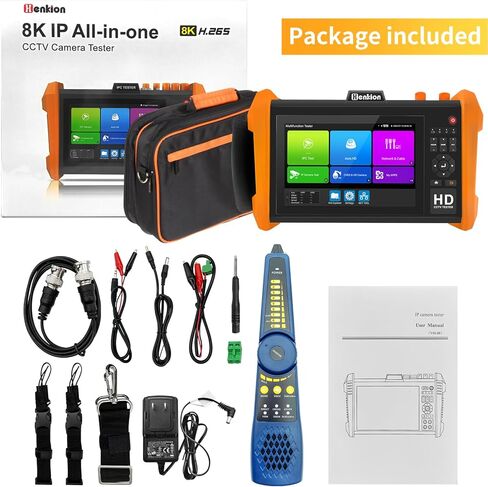 جهاز اختبار كاميرا Henkion 8K 32MP 4K 12MP IP، جهاز اختبار CCTV، جهاز اختبار IPC، 8MP AHD CVI TVI SDI CVBS اختبار الكاميرا المحورية، منفذ SFP، اختبار الكابلات، اختبار الشبكة، POE، VGA، HDMI، WiFi، RS485 (K15-CADH) in Saudi Arabia