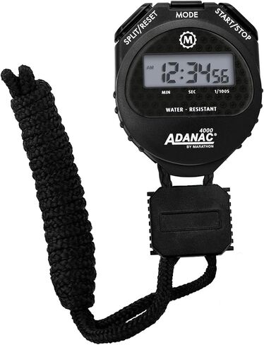 MARATHON ST083009 Adanac 4000 Digital Stopwatch Timer with Extra Large Display and Buttons, Water Resistant, Two Year Warranty - Yellow in Saudi Arabia