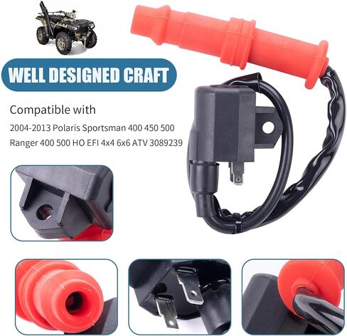 ملف الإشعال شرارة التوصيل متوافق مع 2004-2013 بولاريس سبورتسمان 400 450 500 رينجر 400 500 HO EFI 4x4 6x6 ATV 3089239 in Kuwait