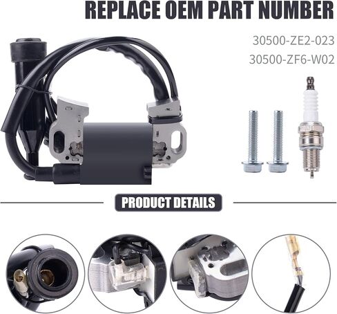 ملف الإشعال TNNR مع مجموعة قابس الإشعال متوافق مع Honda & Clones 420cc 301cc GX270 GX340 339cc 389cc 439cc Predator 420cc 5000W 6500W 7000W 8750W محرك مولد الغاز in Kuwait