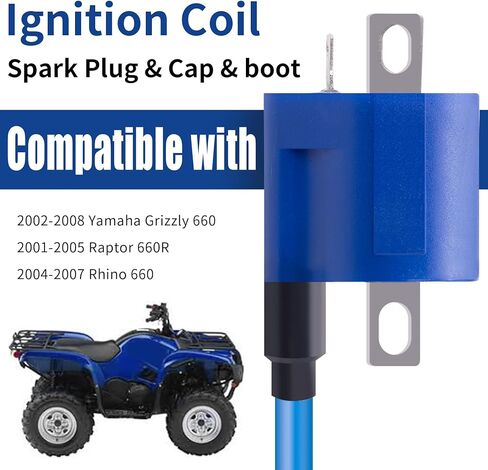 TNNR ملف الإشعال شرارة التوصيل والغطاء والتمهيد متوافق مع 2001-2008 YAMAHA Grizzly 660 Rhino 660 Raptor 660R YFM 660 in Kuwait