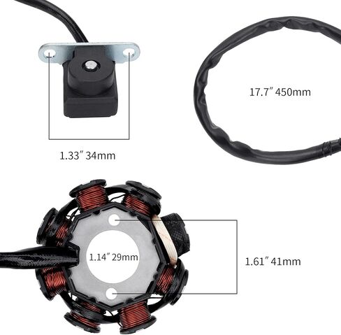 Ignition Stator Magneto 8 Coil 5 Wires Replacement for GY6 50CC 60CC 80CC ATV Scooter TAOTAO Paliden 150cc scooter in Kuwait