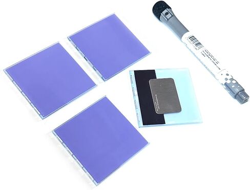 Bravestorming.com Mover Erase, Stackable and Magnetic Mini Whiteboard on The Palm, 72x72x3mm, Pack of 4 (Pen Included), Art Supplies for School and Office Projects and Presentations (Purple) in Saudi Arabia