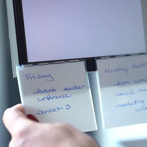 Bravestorming.com Mover Erase, Stackable and Magnetic Mini Whiteboard on The Palm, 72x72x3mm, Pack of 4 (Pen Included), Art Supplies for School and Office Projects and Presentations (Purple) in Saudi Arabia