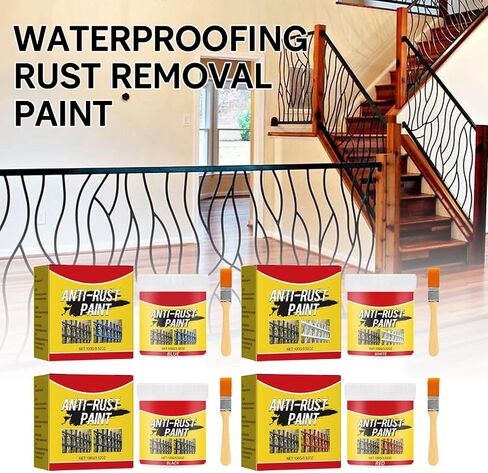 مجدد الصدأ - مزيل الصدأ للمعادن، طلاء محول لإزالة الصدأ، مزيل الصدأ المعدني ذو الأساس المائي (أحمر) in Kuwait