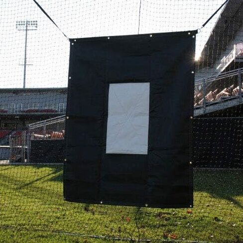 On Deck Sports 5' x 6' Heavy Duty Vinyl Baseball/Softball Backstop with Sewn-in Strike Zone | Batting Cage Backdrop Net Saver in Kuwait