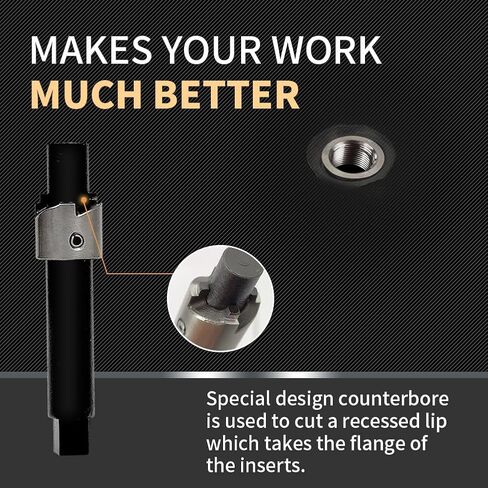 طقم إصلاح الخيوط M12X1.25، مع صنبور، كونتربور، سائق التثبيت، مثقاب HSS إدراج 15 مم، إدراج الفولاذ المقاوم للصدأ M12X1.25X15mmX10 PCS in Kuwait