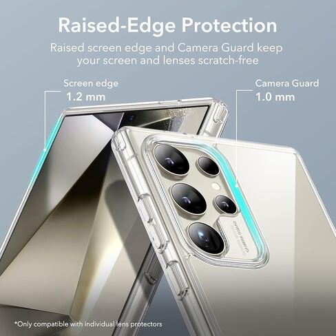 ESR for Samsung Galaxy S24 Ultra Case, Kickstand S24 Ultra Cover with 3 Stand Modes, Military-Grade Drop Protection, Shockproof Slim Phone Case with Patented Kickstand, Boost Series, Clear in Saudi Arabia