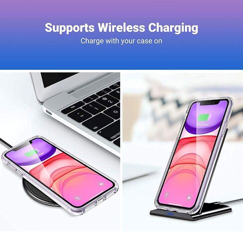 حافظة ULAK شفافة متوافقة مع هاتف iPhone 11 مقاس 6.1 بوصة 2019، غطاء هاتف واقٍ شفاف رفيع in Kuwait