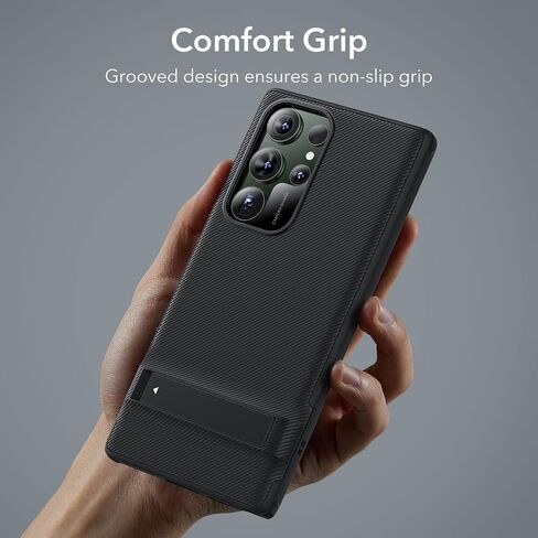 ESR for Samsung Galaxy S24 Ultra Case, Kickstand S24 Ultra Cover with 3 Stand Modes, Military-Grade Drop Protection, Shockproof Slim Phone Case with Patented Kickstand, Boost Series, Clear in Saudi Arabia
