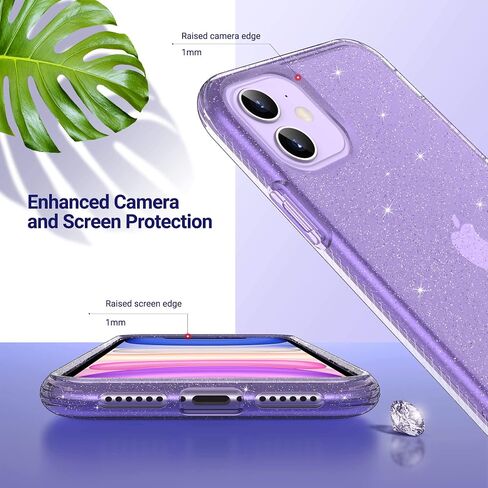 حافظة ULAK شفافة متوافقة مع هاتف iPhone 11 مقاس 6.1 بوصة 2019، غطاء هاتف واقٍ شفاف رفيع in Kuwait