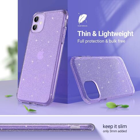 حافظة ULAK شفافة متوافقة مع هاتف iPhone 11 مقاس 6.1 بوصة 2019، غطاء هاتف واقٍ شفاف رفيع in Kuwait