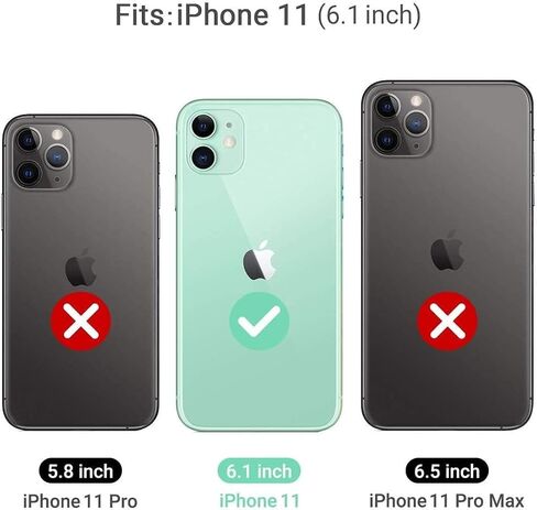 حافظة ULAK شفافة متوافقة مع هاتف iPhone 11 مقاس 6.1 بوصة 2019، غطاء هاتف واقٍ شفاف رفيع in Kuwait