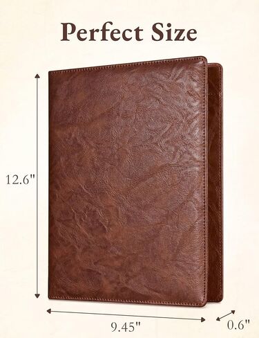 Mymazn Padfolio Portfolio Folder, Faux Leather Interview Resume Folder with Document Organizer & Business Card Holder, Letter-Sized Notepad Legal Pad Holder for Men Women (Grey Green) in Saudi Arabia