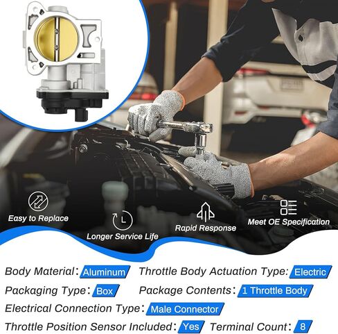 977-161 جسم الخانق الإلكتروني المتوافق مع Chevy Silverado المتوافق مع Buiick المتوافق مع Cadillac Escalade المتوافق مع GMC Envoy Yukon استبدال 12570800,12679525,217-2293,977-307 in Kuwait