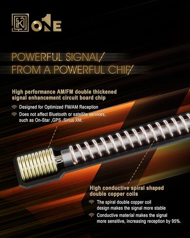 هوائي KEYO1E قصير بديل من ألياف الكربون متوافق مع 2006-2024 تشيفي سيلفرادو 1500 | جي إم سي سييرا 1500 | 7.9 بوصة مطاط مرن فائق | مصممة لاستقبال FM/AM الأمثل in Kuwait