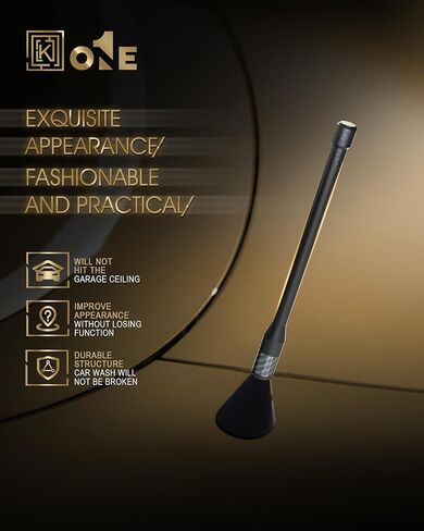 هوائي KEYO1E قصير بديل من ألياف الكربون متوافق مع 2006-2024 تشيفي سيلفرادو 1500 | جي إم سي سييرا 1500 | 7.9 بوصة مطاط مرن فائق | مصممة لاستقبال FM/AM الأمثل in Kuwait