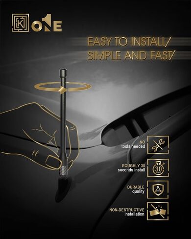 هوائي KEYO1E قصير بديل من ألياف الكربون متوافق مع 2006-2024 تشيفي سيلفرادو 1500 | جي إم سي سييرا 1500 | 7.9 بوصة مطاط مرن فائق | مصممة لاستقبال FM/AM الأمثل in Kuwait