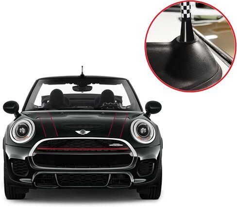 4 Inch Checkered Flag Short Antenna for BMW Mini Cooper (2001-2022), Mini Cooper Antenna Replacement Mast in Saudi Arabia