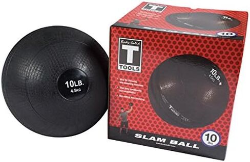 Body-Solid (BSTHB10) Dead Weight Slam Balls, Sand Fill Weighted Ball for Strength & Conditioning Training, Weights Loss, Wall Ball Workouts, Versatile Fitness Exercise Equipment - Black, 10lb in Saudi Arabia