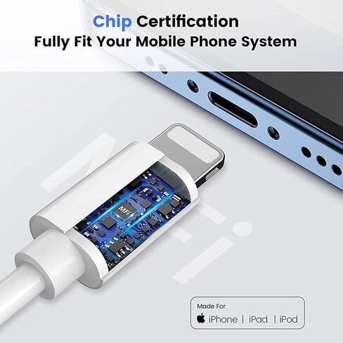[معتمد من Apple MFi] سلك iPhone AUX لاستريو السيارة، كابل صوت AUX بطول 3.3 قدم إلى 3.5 مم متوافق مع iPhone 12/11/XS/XR/X 8 7 6 5، ستيريو منزلي/سماعات رأس، يدعم جميع أجهزة iOS... in Kuwait