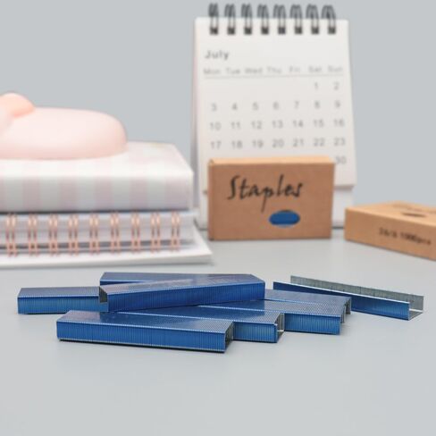 Colored Staples Set Colorful 26/6 Standard Staples for Desk Manual Stapler, 1000 Per Color, Total 6000 for Office and Study Supplies (6 Pack, Colored) in Saudi Arabia
