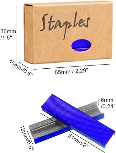 Colored Staples Set Colorful 26/6 Standard Staples for Desk Manual Stapler, 1000 Per Color, Total 6000 for Office and Study Supplies (6 Pack, Colored) in Saudi Arabia
