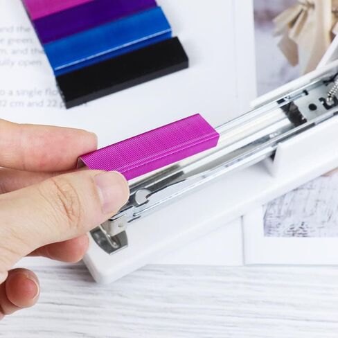 Colored Staples Set Colorful 26/6 Standard Staples for Desk Manual Stapler, 1000 Per Color, Total 6000 for Office and Study Supplies (6 Pack, Colored) in Saudi Arabia