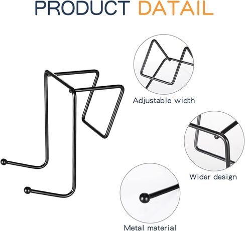 6 قطع من خطافات التعليق المزدوجة ملحقات خطاطيف معطف سوداء مقاس 3 بوصة لتقسيم الجدار الخلفي للوحة حجرة الباب، لتعليق الملابس والحقائب والقبعات والمحافظ وجيوب الملفات in Kuwait