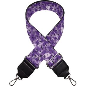 Halloween Handbag Strap Canvas Purse Strap Colorful Bat Black Shoulder Strap Multicolor Bats Replacement Strap