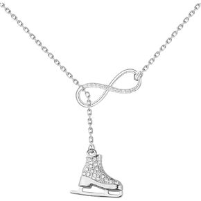 BNQL Skater Necklace Ice Skate Charm Pendant Necklace Sport Skater Jewelry Skate Lover Gift