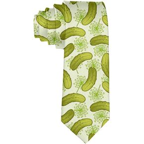 Men's Dill Pickles Necktie Tie Silk Necktie Neck Ties Elegant Neckties