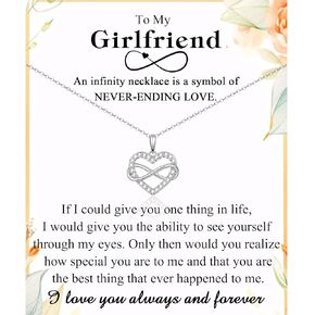 Gifts for Daughter Sister Girlfriend Granddaughter Niece, Infinity Heart Necklace Present on Christmas Birthday Mothers Day Valentines Day Graduation Back to School Easter Stocking Stuffers