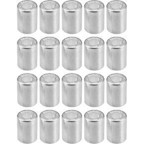 uxcell 20pcs Car Aluminum Cylindrical Air Conditioner Pipe Joint Fitting Sleeve 14mm 22mm Hole Dia